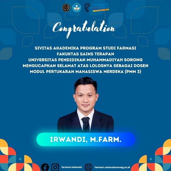 Dosen Farmasi Terpilih Sebagai Dosen Modul Nusantara (PMM 3)