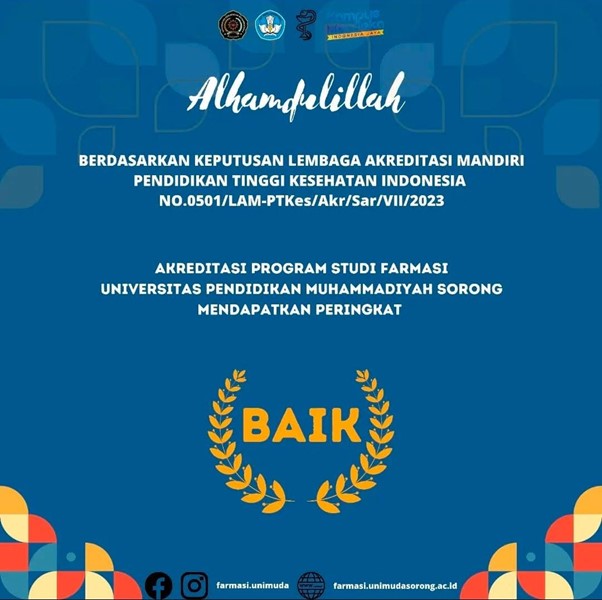Program Studi Farmasi Unimuda Sorong raih Akreditasi Baik